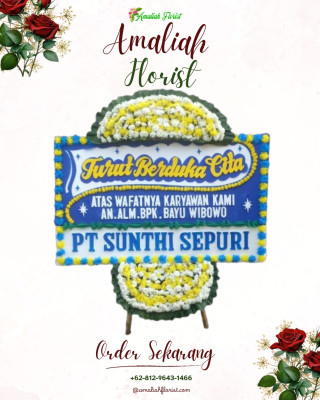 Papan Bunga Duka di Sudajaya Hilir