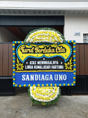 Papan Bunga Duka di Sudajaya Hilir